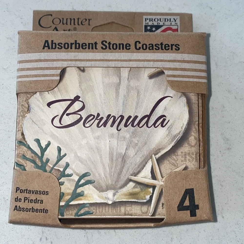 Bermuda Themed‎ Wall Decor Tiles - Set of 4